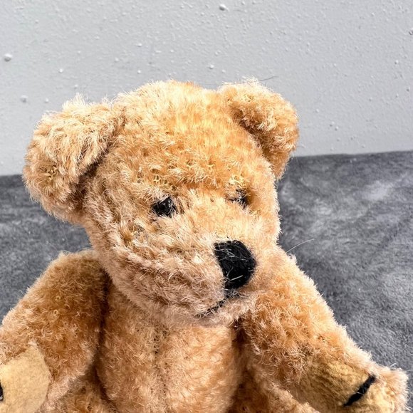 Jointed Mini Teddy Bear Tan Plush Stuffed Animal Moving Head Missing Tags - Picture 7 of 8